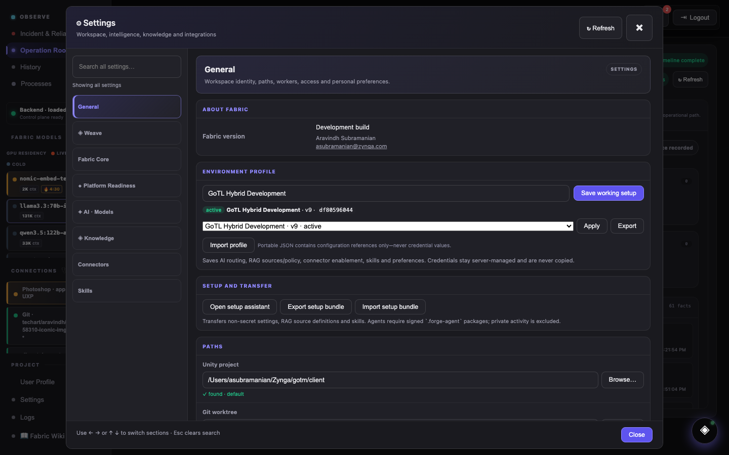 Settings & Logs